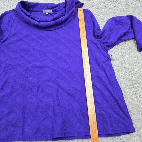 Habitat Clothes To Live In Top Womens Large Purple Long Sleeve Cowl Neck Modest - Picture 10 of 12